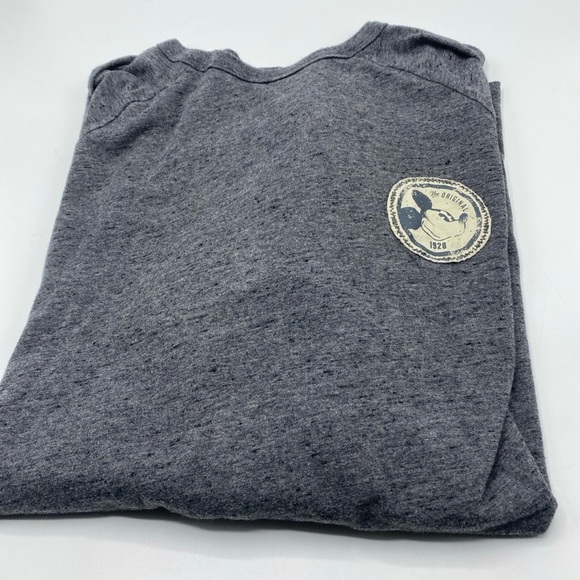 Disney Parks Retro Logo Long Sleeve T-shirt Adult 2XL XXL Grey Original 1928 - Picture 5 of 6